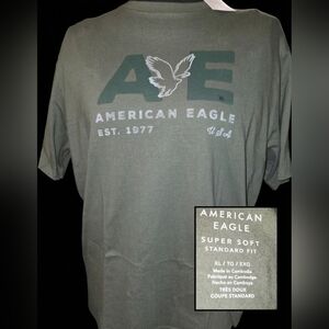 American Eagle Outfitters Olive Graphic Tee
